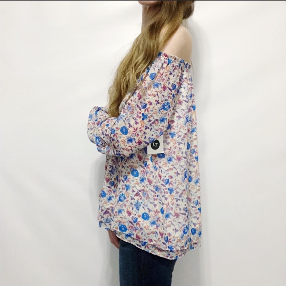 Sanctuary Chantel Floral Print Off Shoulder Top - Picture 5 of 7